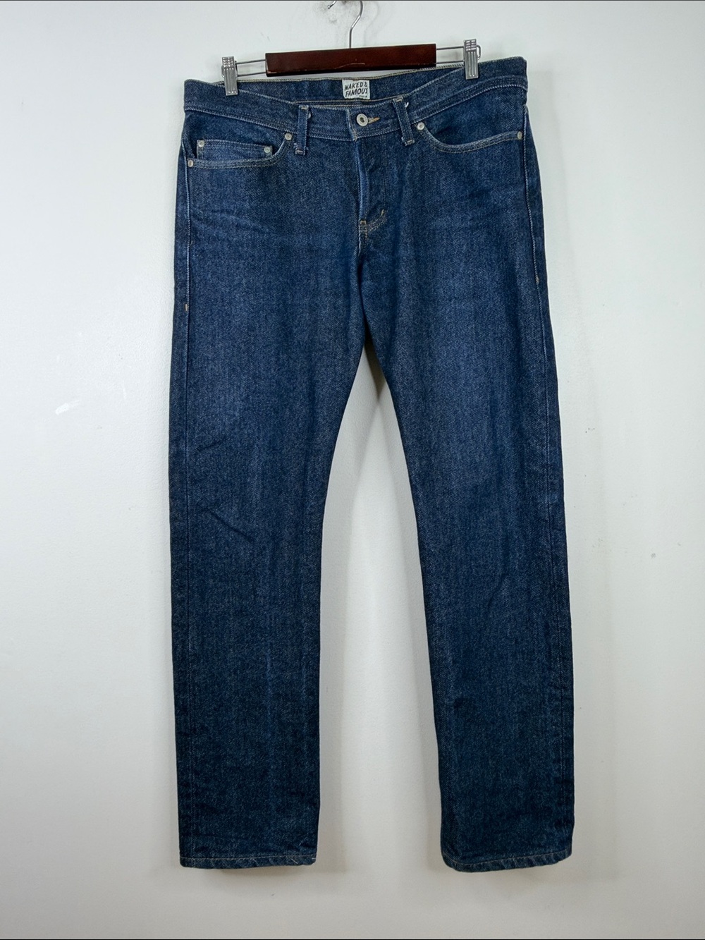 Naked & Famous Denim Dark Blue Straight-Leg Jeans